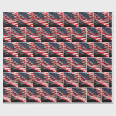 American Flag With Musical Notes Cadeaupapier (Vlak)