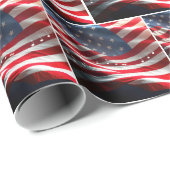 American Flag With Musical Notes Cadeaupapier (Rol Hoek)