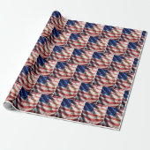 American Flag With Musical Notes Cadeaupapier (Uitgerold)