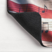American Flag With Musical Notes Muismat (Hoek)