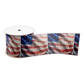 American Flag With Musical Notes Satijnen Lint (Spoel)