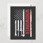 American Flag Woodarbeider Carpenter Tools Craftsm Briefkaart (Voorkant / Achterkant)