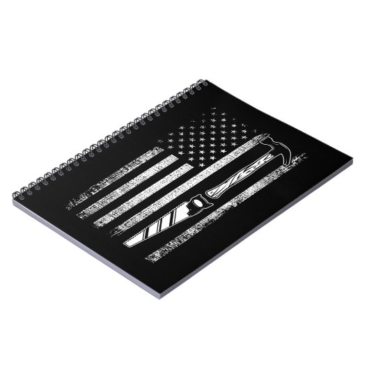 American Flag Woodarbeider USA Carpenter Notitieboek (Linkerzijde)