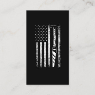 American Flag Woodarbeider USA Carpenter Visitekaartje