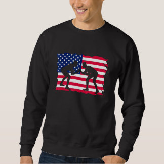 American Flag Wrestling Wrestler Wrestling Fan Trui