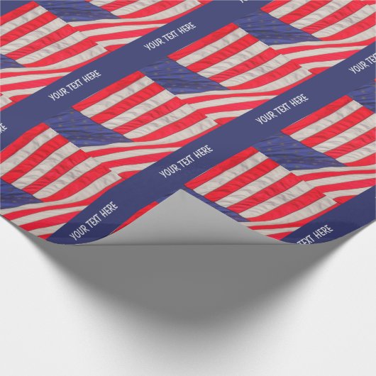 American Flags Gift Wrap, gepersonaliseerd Cadeaupapier (Hoek)