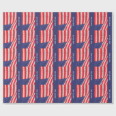 American Flags Gift Wrap, gepersonaliseerd Cadeaupapier (Vlak)