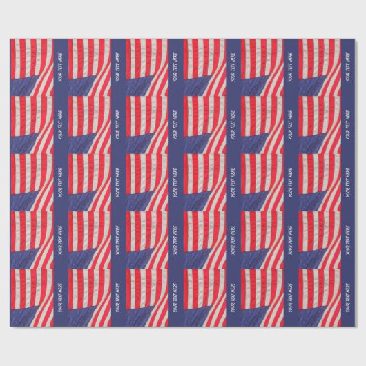 American Flags Gift Wrap, gepersonaliseerd Cadeaupapier (Vlak)