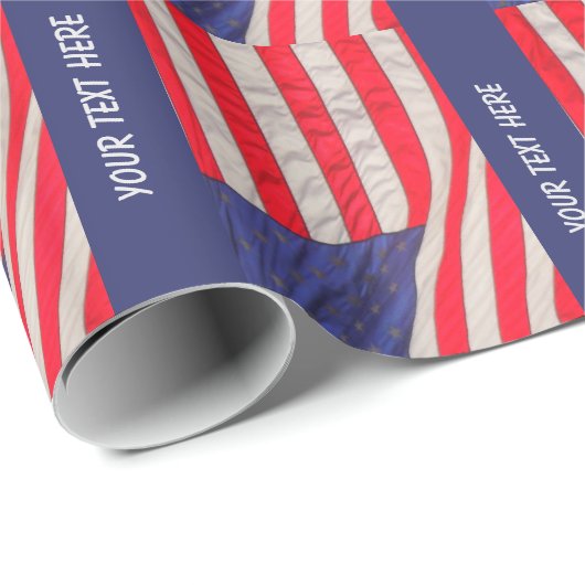 American Flags Gift Wrap, gepersonaliseerd Cadeaupapier (Rol Hoek)