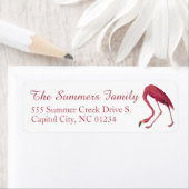 American Flamingo Audubuon Retouradreslabels Etiket (Insitu)