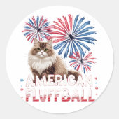 American Fluffball - Sticker voor katten (Voorkant)