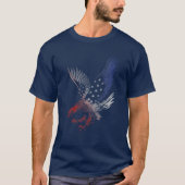 American Flying Eagle Swoboing USA Flag Silhouette T-shirt (Voorkant)