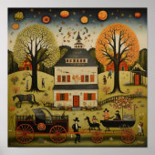 American Folk Art Groot Witte Huis Poster (Voorkant)