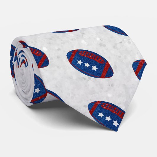 American Football 4 juli Glitter Stropdas (Opgerold)