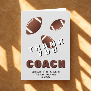 American Football Bal Bedankt Coach Kaart