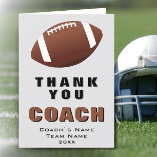 American Football Bal Bedankt Coach Kaart