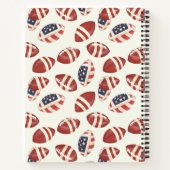 American Football Bal I Vlag van de VS Terug naar Notitieboek (Achterkant)