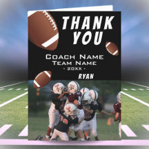 American Football Bal Zwart Dank je Coach Foto