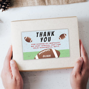American Football Ball Birthday Bedankt Rechthoekige Sticker