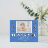 American Football Ball Birthday Foto Dank u Briefkaart (Staand voorkant)