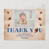 American Football Ball Birthday Foto Dank u Briefkaart (Voorkant)