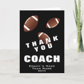 American Football Ball Black Dank u Coach Kaart (Voorkant)