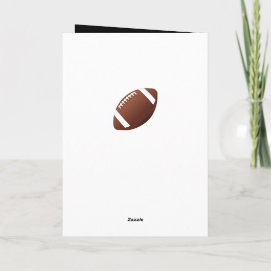 American Football Ball Black Hartelijk dank voor C Bedankkaart (Achterkant)