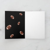 American Football Ball Black Hartelijk dank voor C Bedankkaart (Binnen)