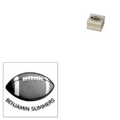 American Football Ball Custom Name 1x1 Rubberstempel (Gestempeld)