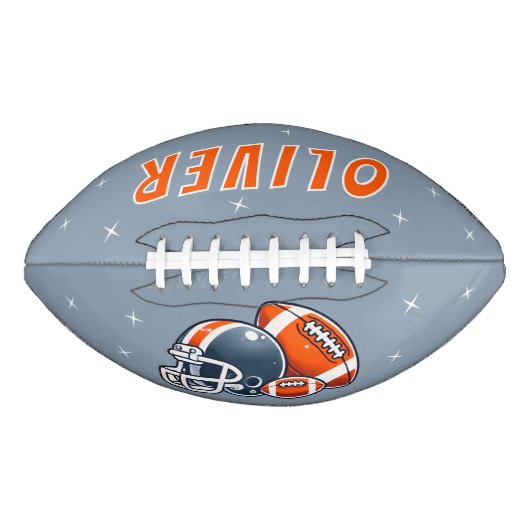 American Football Ball Helmet Cartoon Afbeelding N (Voorkant)