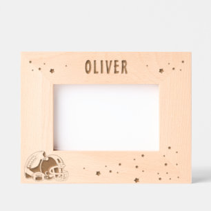 American Football Ball Helmet Foto Gegraveerde Lijstjes