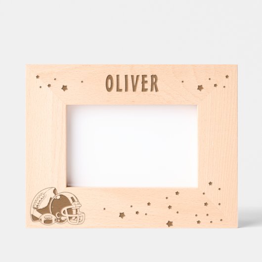 American Football Ball Helmet Foto Gegraveerde Lijstjes (Voorkant)