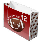 American Football Ball Pattern Kids  Groot Cadeauzakje (Voorkant Gekanteld)