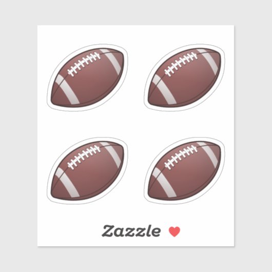 American Football Ball Set of 4 Sticker (Vel)