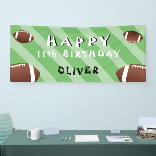 American Football Ball Sport Verjaardagsfeest Spandoek (Beurs)