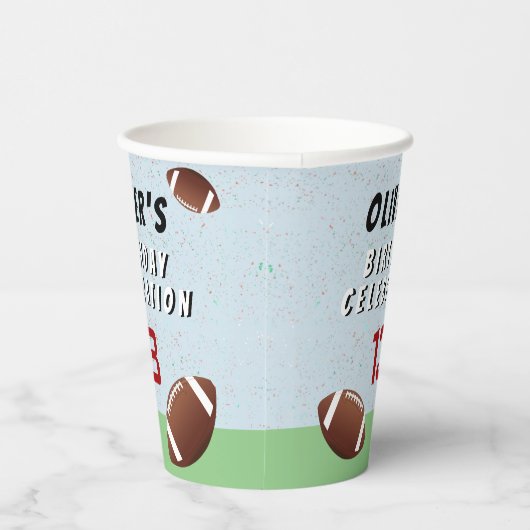 American Football Ball Verjaardagsfeestje Papieren Bekers (Rechts)
