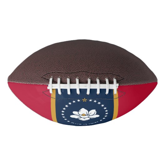American football ball with flag of Mississippi (Voorkant)