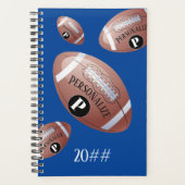 American Football Baller Monogram Custom Multi Planner (Voorkant)