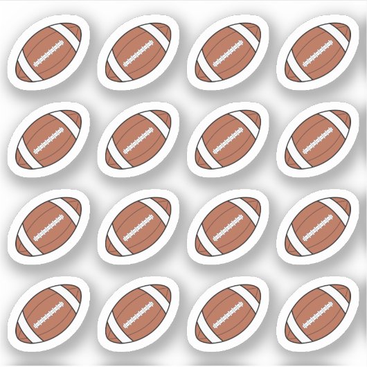 American Football Balls Game Day Herinneringsplann Sticker (Voorkant)