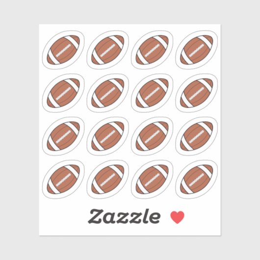 American Football Balls Game Day Reminder Planner Sticker (Vel)