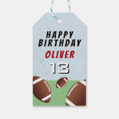 American Football Balls Happy Birthday Cadeaulabel (Achterkant)