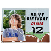 American Football Balls Verjaardagsfoto Groot Cadeauzakje (Voorkant)