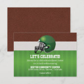 American Football Bar Mitzvah Feest Inlegkaartje Kaart (Voorkant / Achterkant)