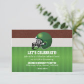 American Football Bar Mitzvah Feest Inlegkaartje Kaart (Staand voorkant)