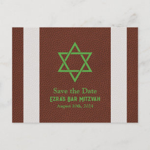 American Football Bar Mitzvah Sla de datum op Briefkaart