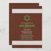 American Football Bar Mitzvah Uitnodiging (Voorkant / Achterkant)