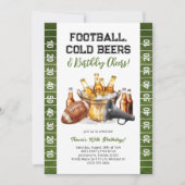 American Football & Beers Adult Birthday Kaart (Voorkant)