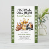 American Football & Beers Adult Birthday Kaart (Staand voorkant)