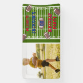 American Football Birthday Party Photo Spandoek (Verticaal)
