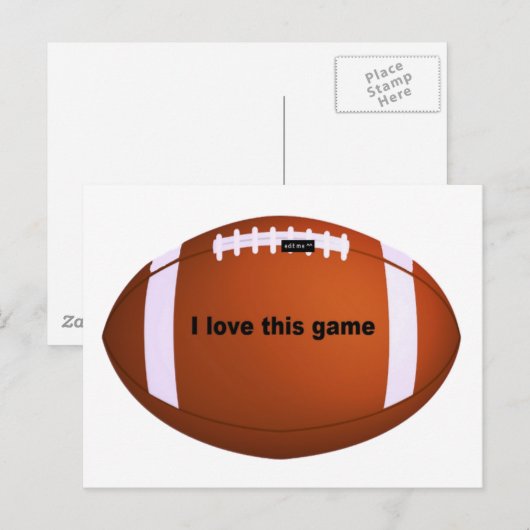 American football briefkaart (Voorkant / Achterkant)